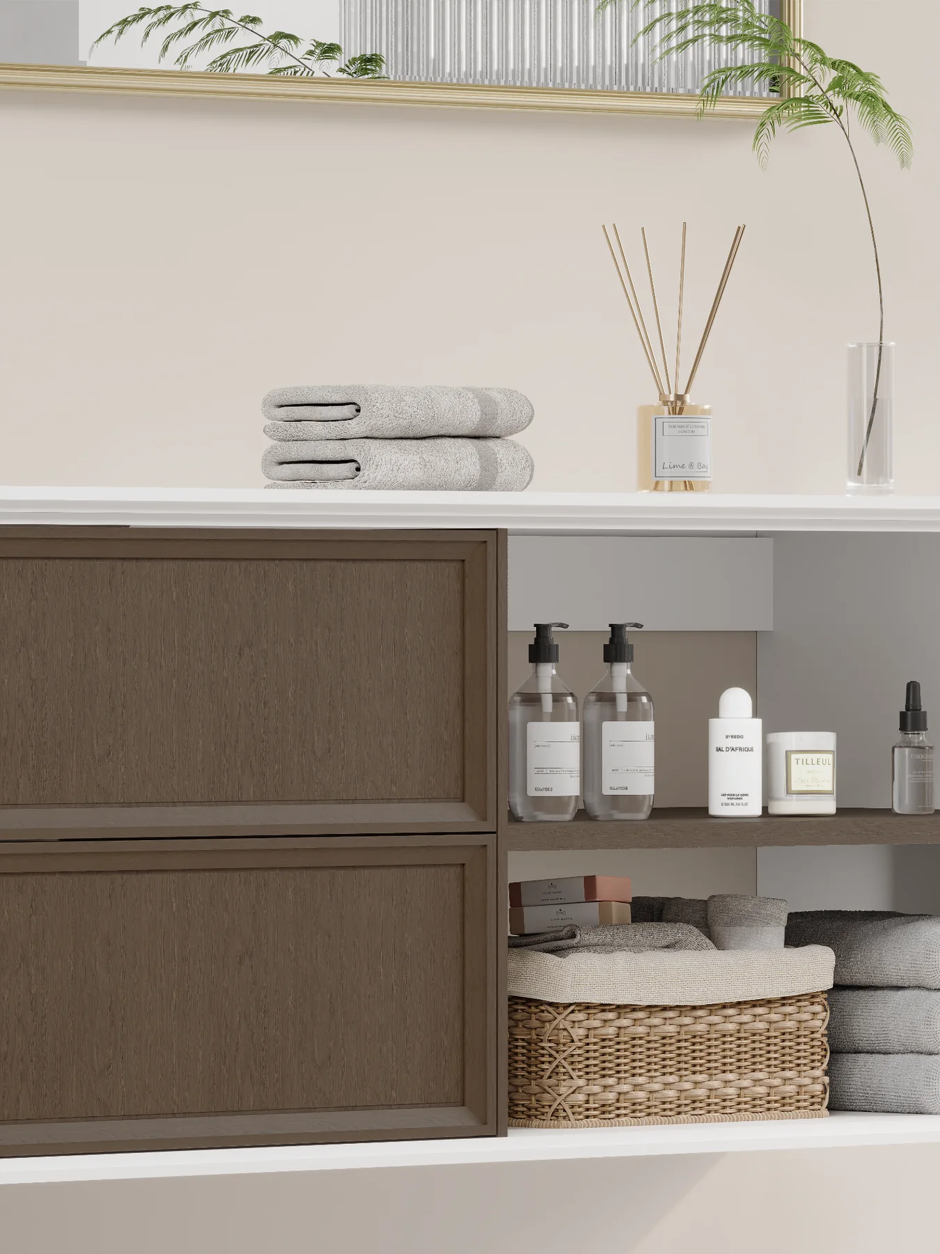 Atelier 60″ White Open-Shelf Vanity view 2