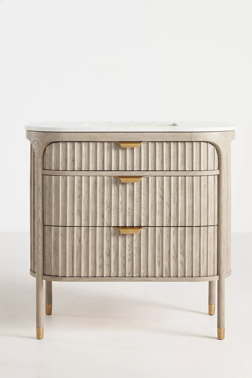 Aurelia 36" Ash Fluted Bathroom Vanity view 3