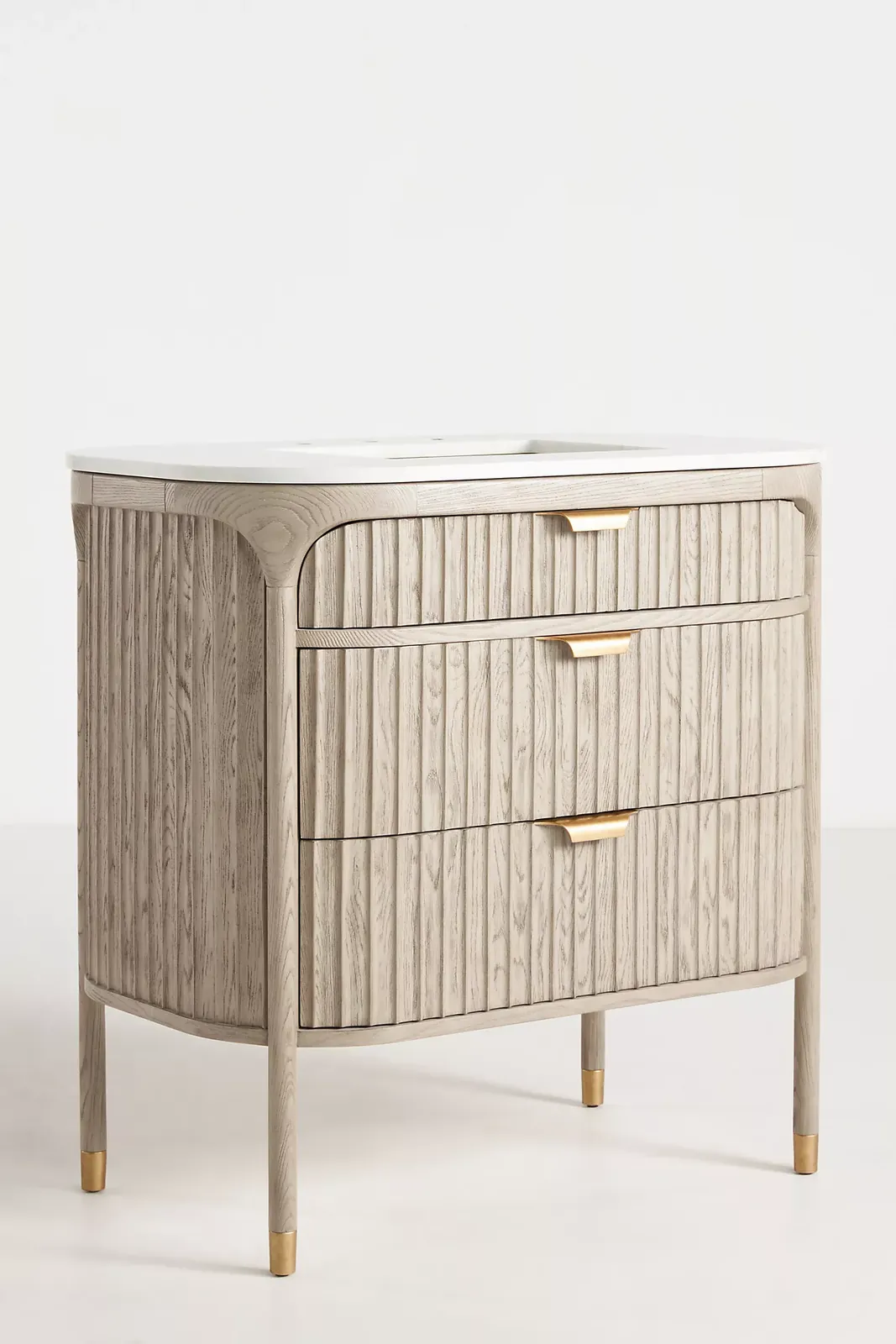 Aurelia 36" Ash Fluted Bathroom Vanity view 4