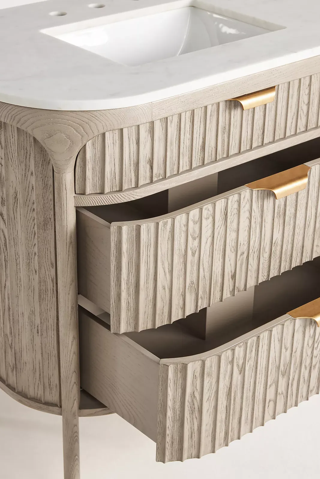 Aurelia 36" Ash Fluted Bathroom Vanity view 5