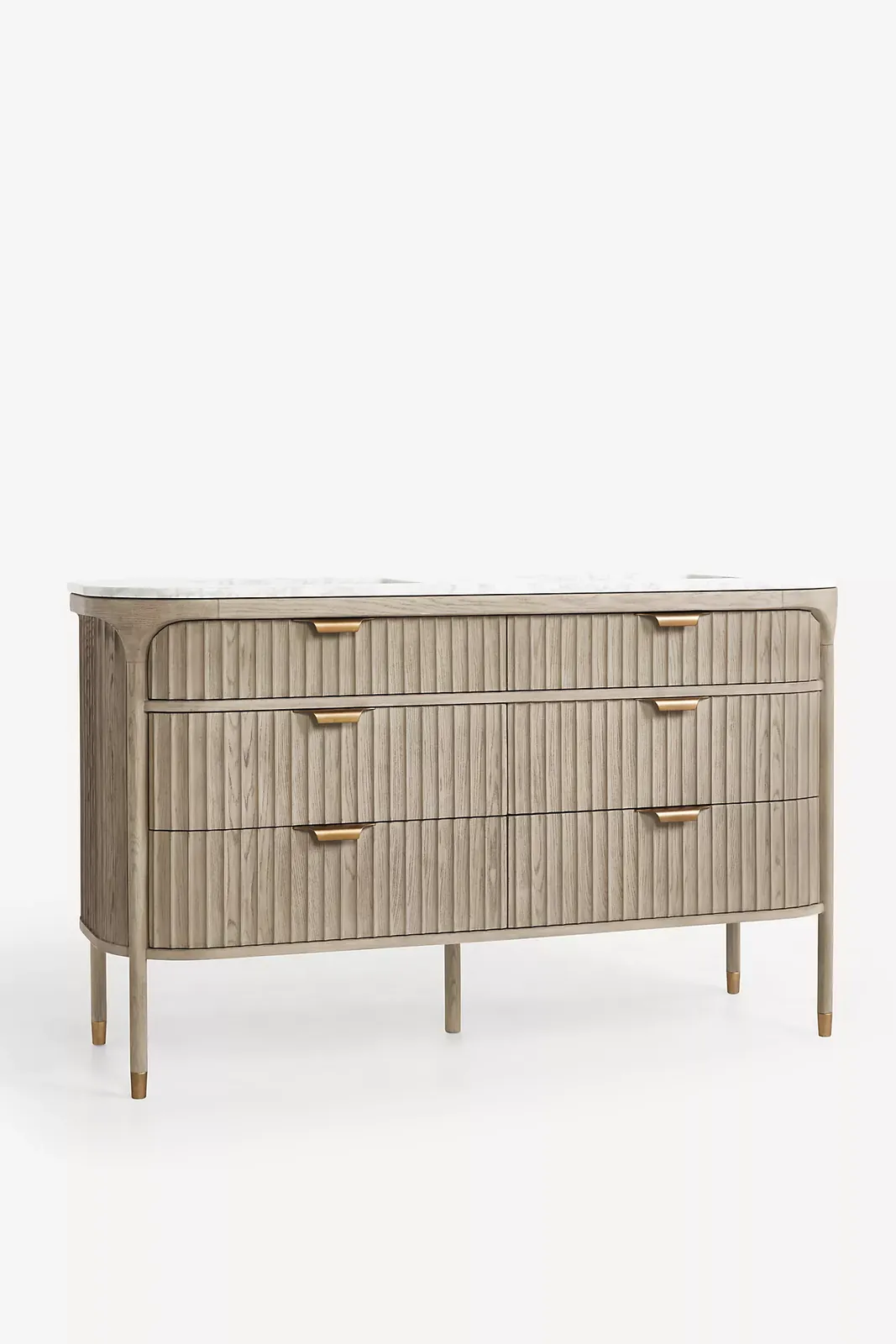 Aurelia 60″ Ash Fluted Double Vanity