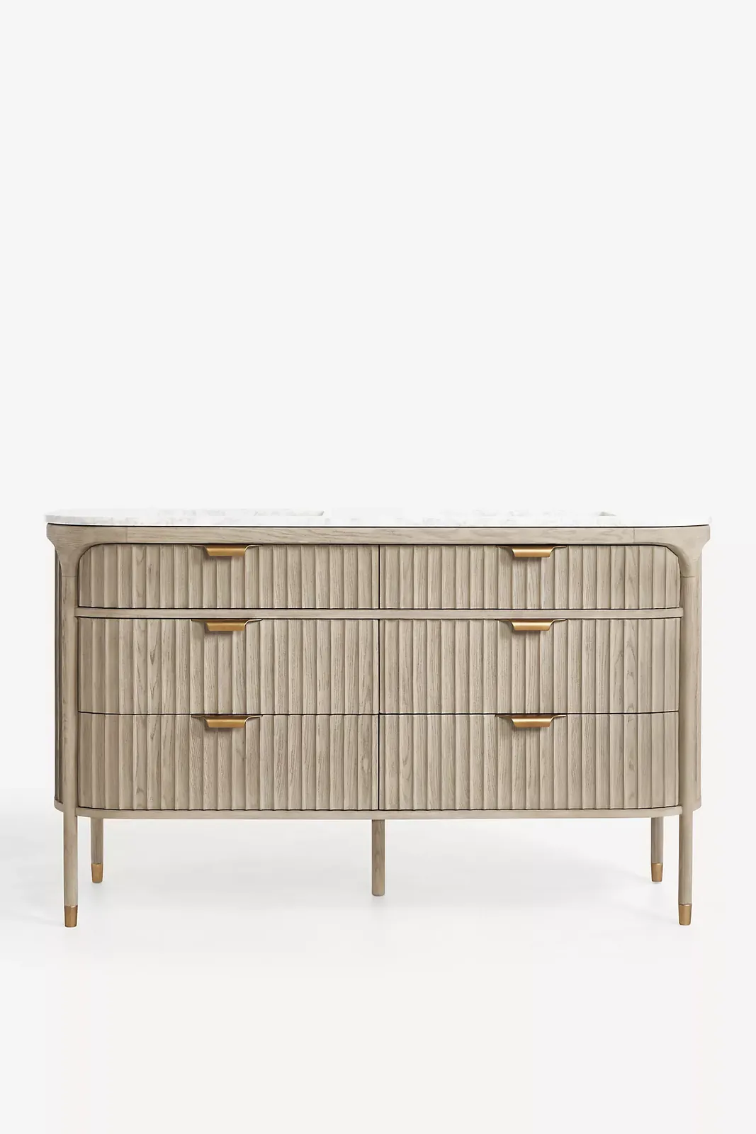 Aurelia 60" Ash Fluted Double Bathroom Vanity view 2