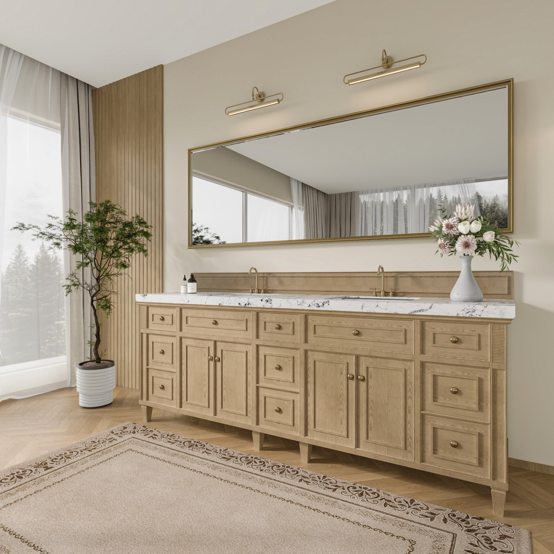 Aurelia 84-inch Oak Double Vanity view 2