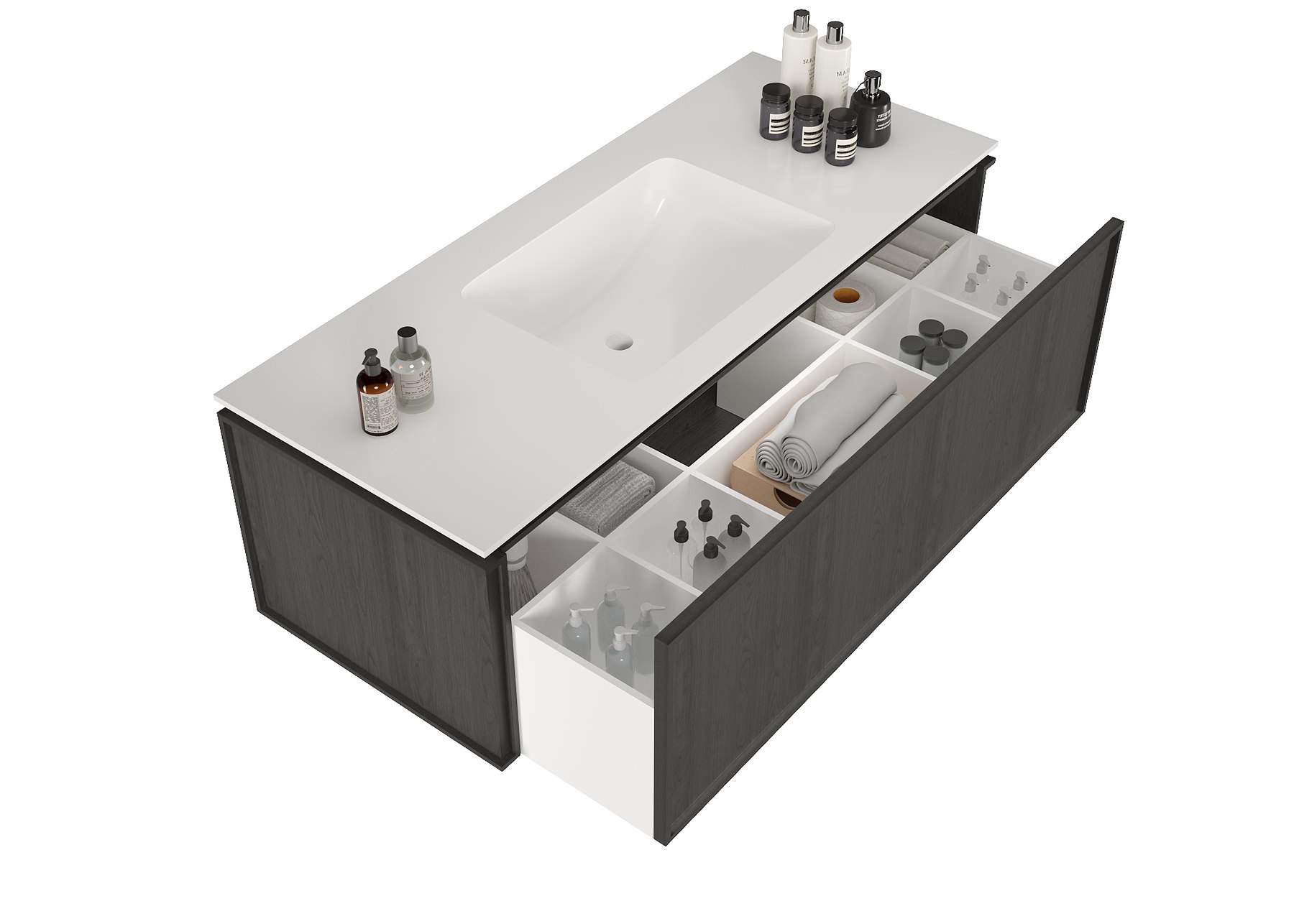Noir Frame 48-inch Black Floating Vanity view 3